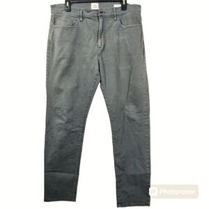 Flint and Tinder Mens Grey Tapered Fit 5 Pocket Chino Pants 34x32